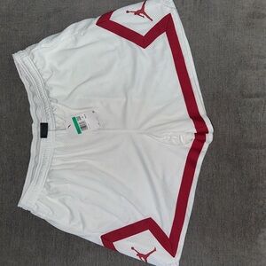 Nike White and Red Women's Shorts